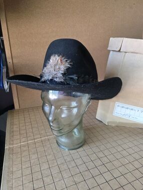 Bronco Vintage Misto‑Felt 100% Wool Cowboy Hat 7 3/8 w/ Original Box Cattleman